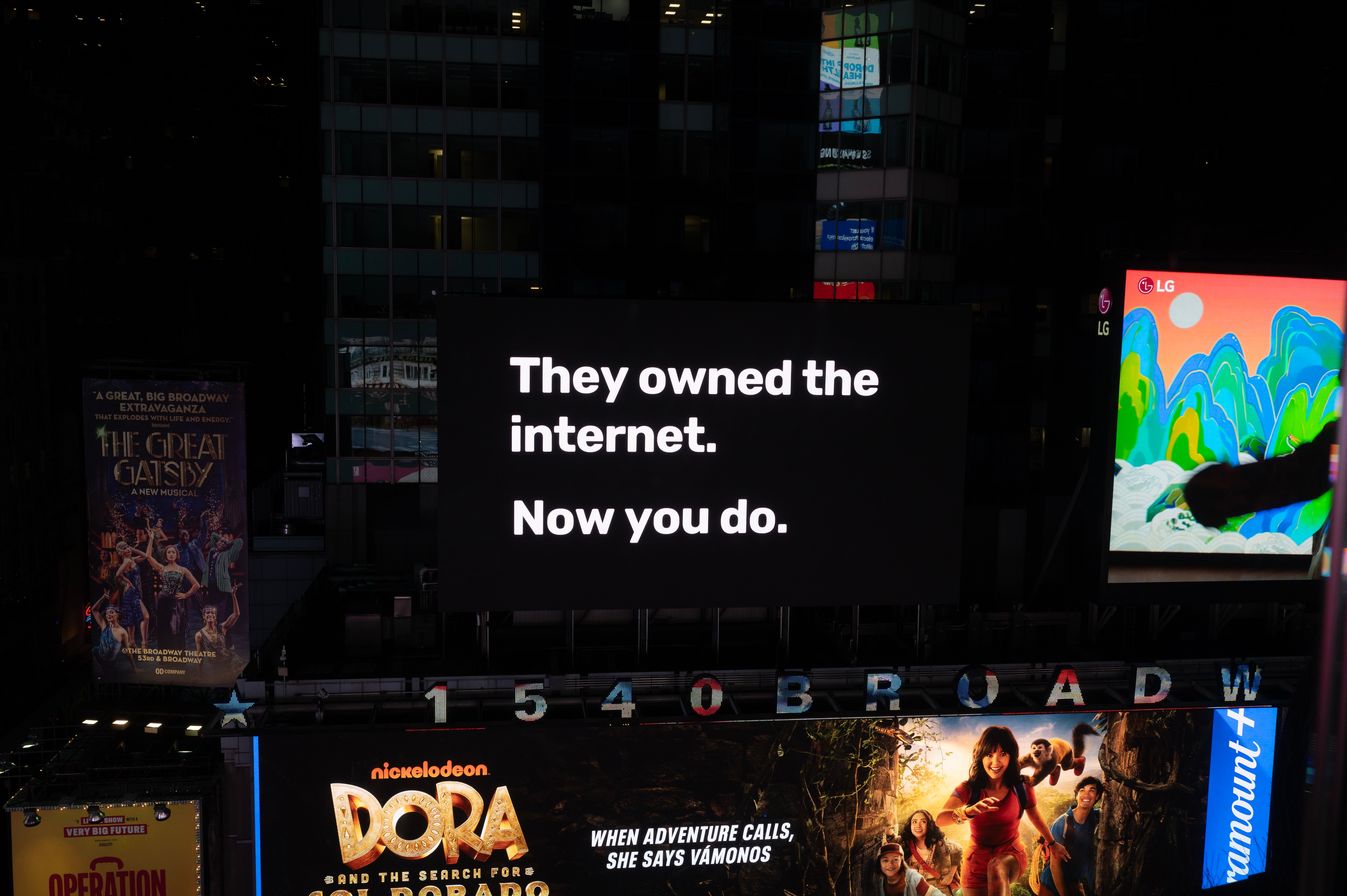 Times Square takeover