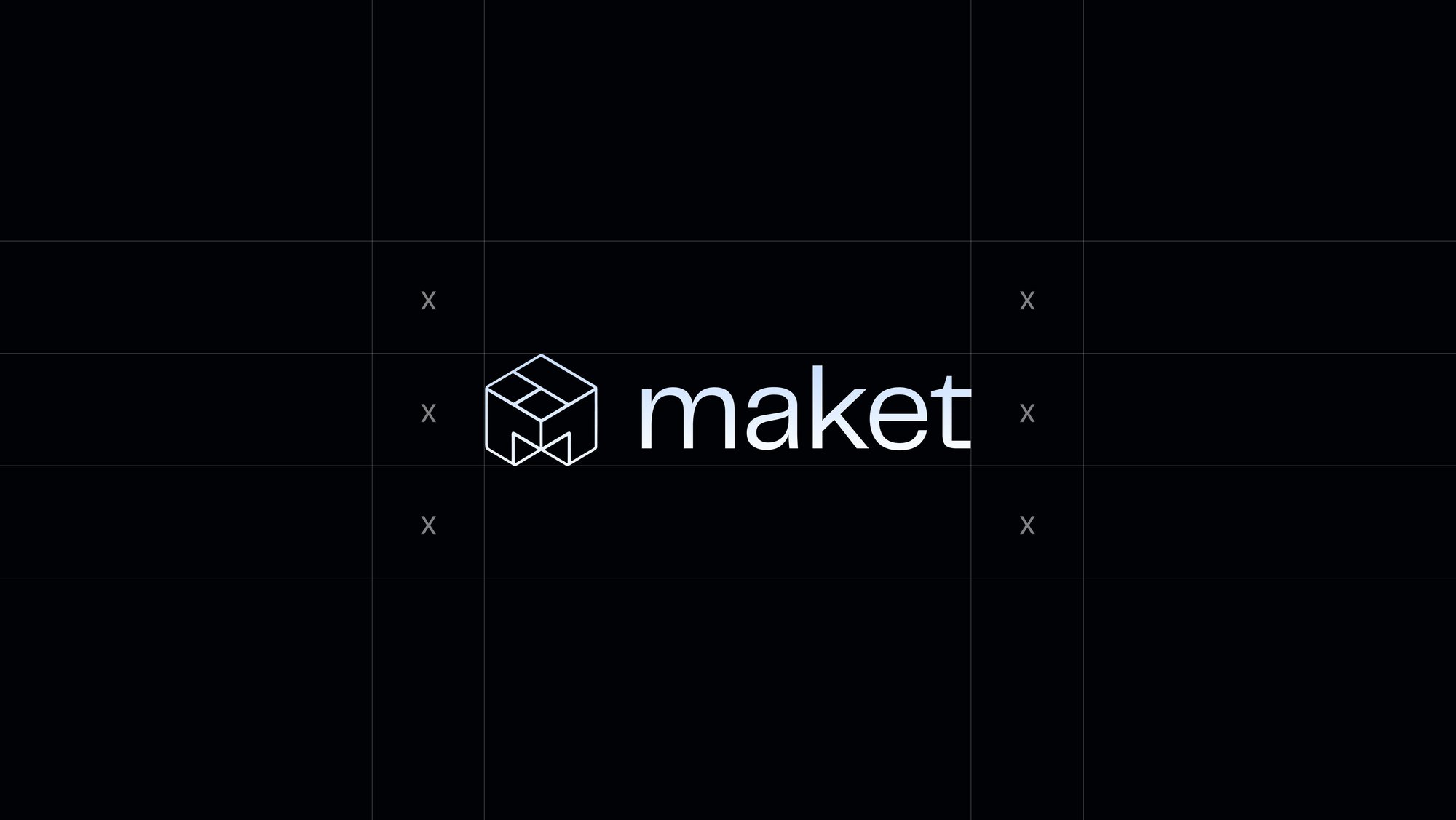 Clear-space guides around the Maket lockup