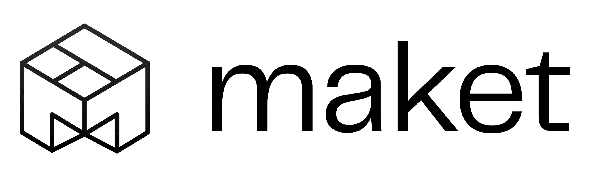 Maket full lockup — outline mark and wordmark